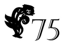 Logo for The Fiddlehead’s 75th year